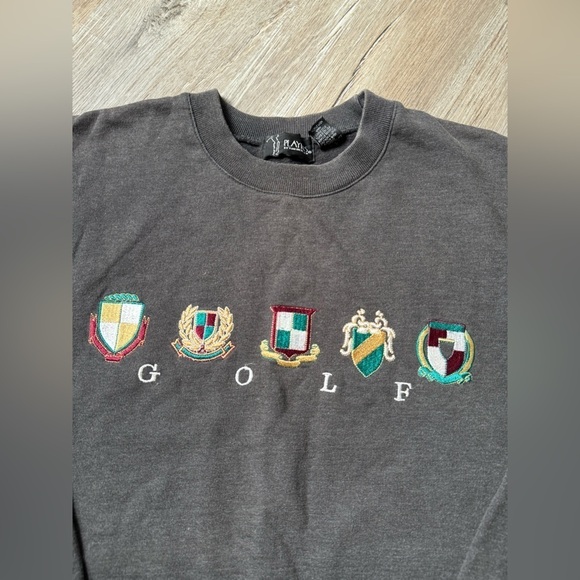 VTG Van Heusen Golf Sweatshirt Crewneck Pullover Gray Embroidered Size M - Picture 6 of 8